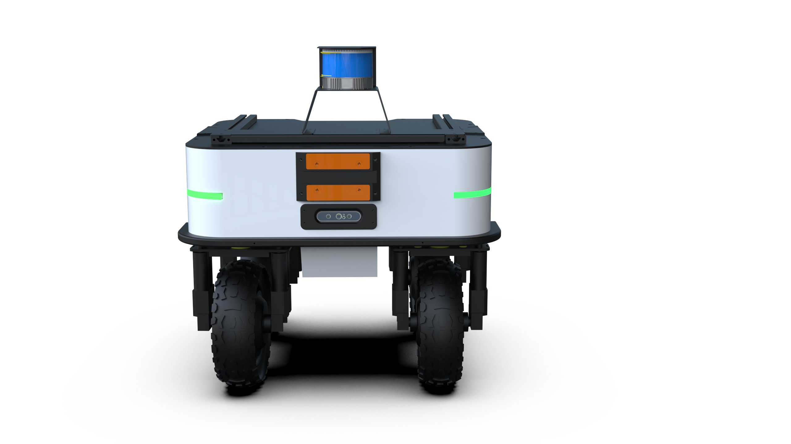 GC AGV&AMR Robotics X8 all-terrain four-wheel drive transport robot front view