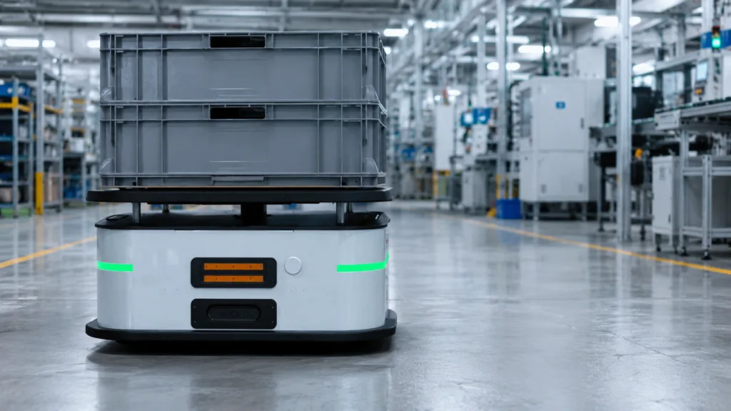 GC AGV&AMR Robotics S30 AMR transporting warehouse cargo