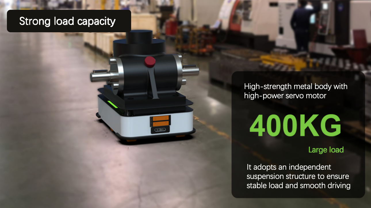 GC AGV&AMR Robotics P500 AMR robot with 400KG heavy load capacity & independent suspension