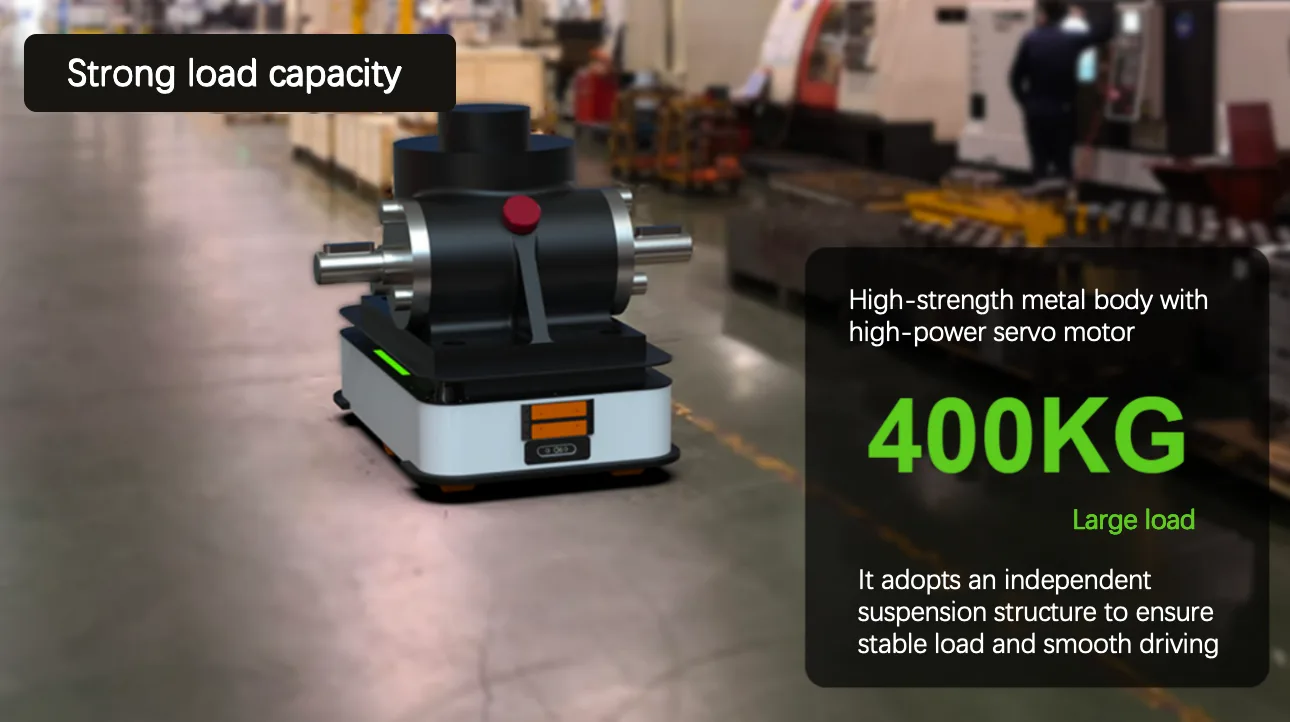 GC AGV&AMR Robotics P500 AMR robot with 400KG heavy load capacity & independent suspension