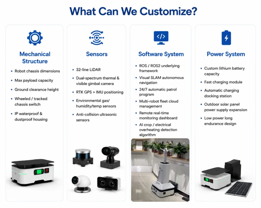 autonomous mobile robot chassis for OEM ODM customization