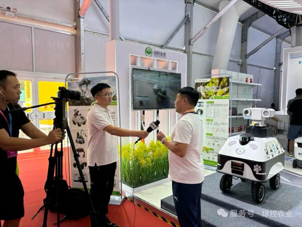 Media interview and product demonstration at GC Robotics booth C-309 WRC 2025