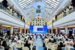 Main stage and audience at the Tianfu AI Industry Ecosystem and Product Launch 2026 in Chengdu, China.
