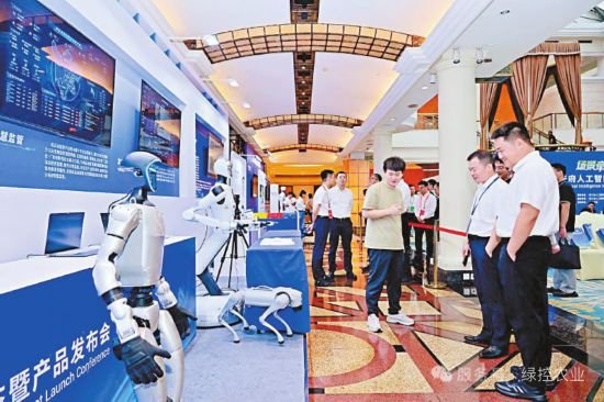 Agricultural robot showcase and exhibition booth at Tianfu AI Industry Ecosystem Launch 2026.